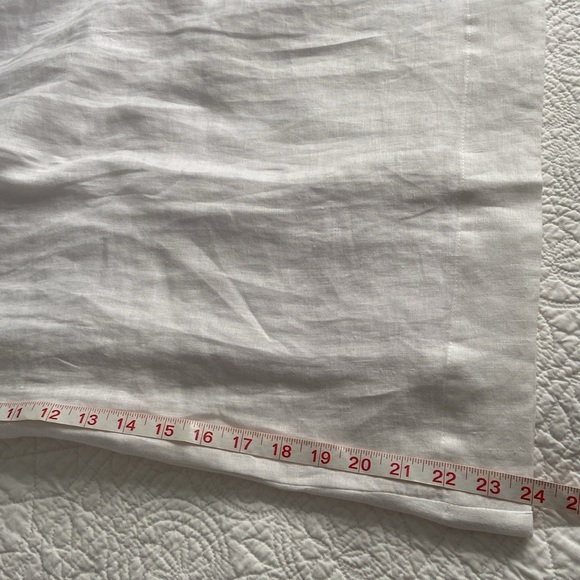 BCBGMaxAzria Maelyn Wide Leg Linen Crop Pants Palazzo White XS 25 - Picture 10 of 17